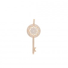 Apzeltīts kulons ar mirdzošiem cirkoniem